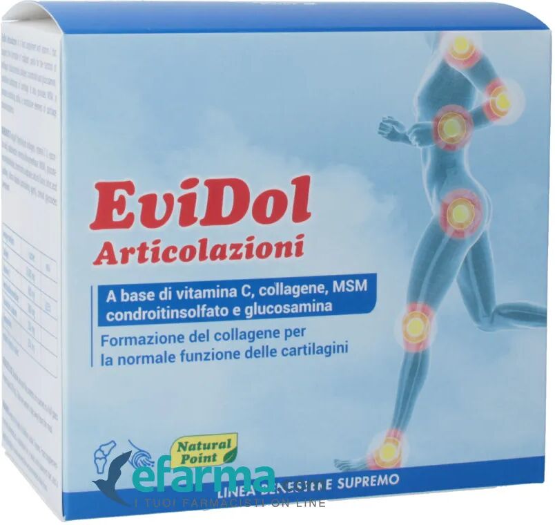 natural point evidol articolazioni integratore per collagene 30 bustine