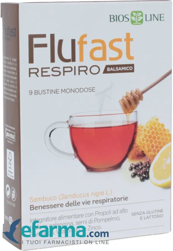 apix bios line flufast respiro balsamico integratore benessere vie respiratorie 9 bustine monodose