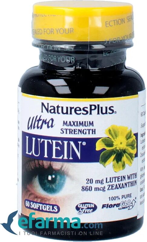 nature's plus ultra luteina integratore per il benessere delgi occhi 60 capsule