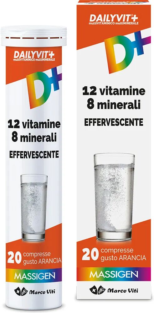 dailyvit massigen + effervescente integratore vitamine e minerali 20 compresse