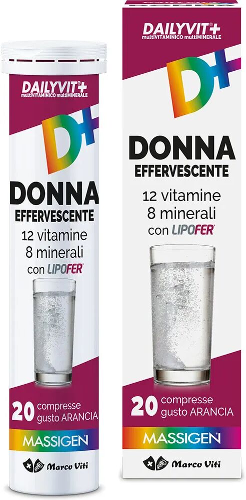 massigen dailyvit+ donna integratore vitamine e minerali 20 compresse effervescenti