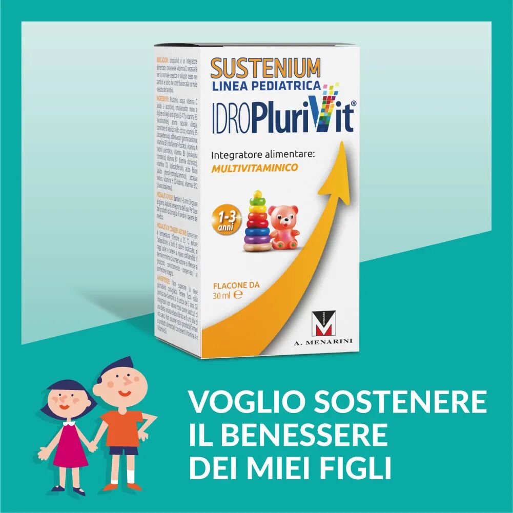 idroplurivit sustenium multivitaminico integratore multivitaminico gocce bambini 1-3 anni 30 ml