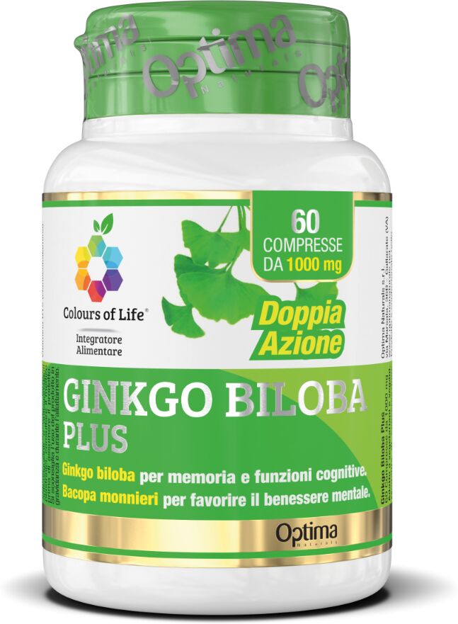 colours of life optima ginkgo biloba plus integratore memoria 60 compresse