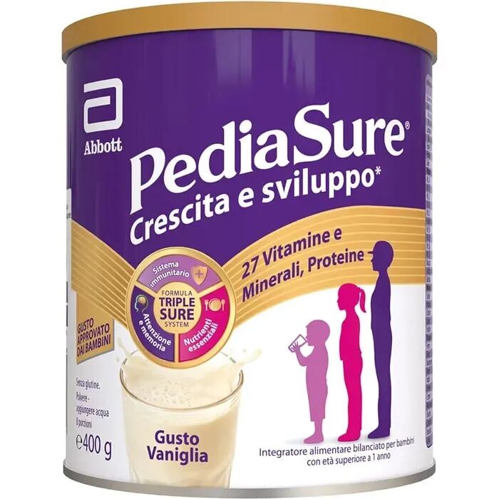 pediasure crescita e sviluppo integratore alimentare per bambini vaniglia 400g