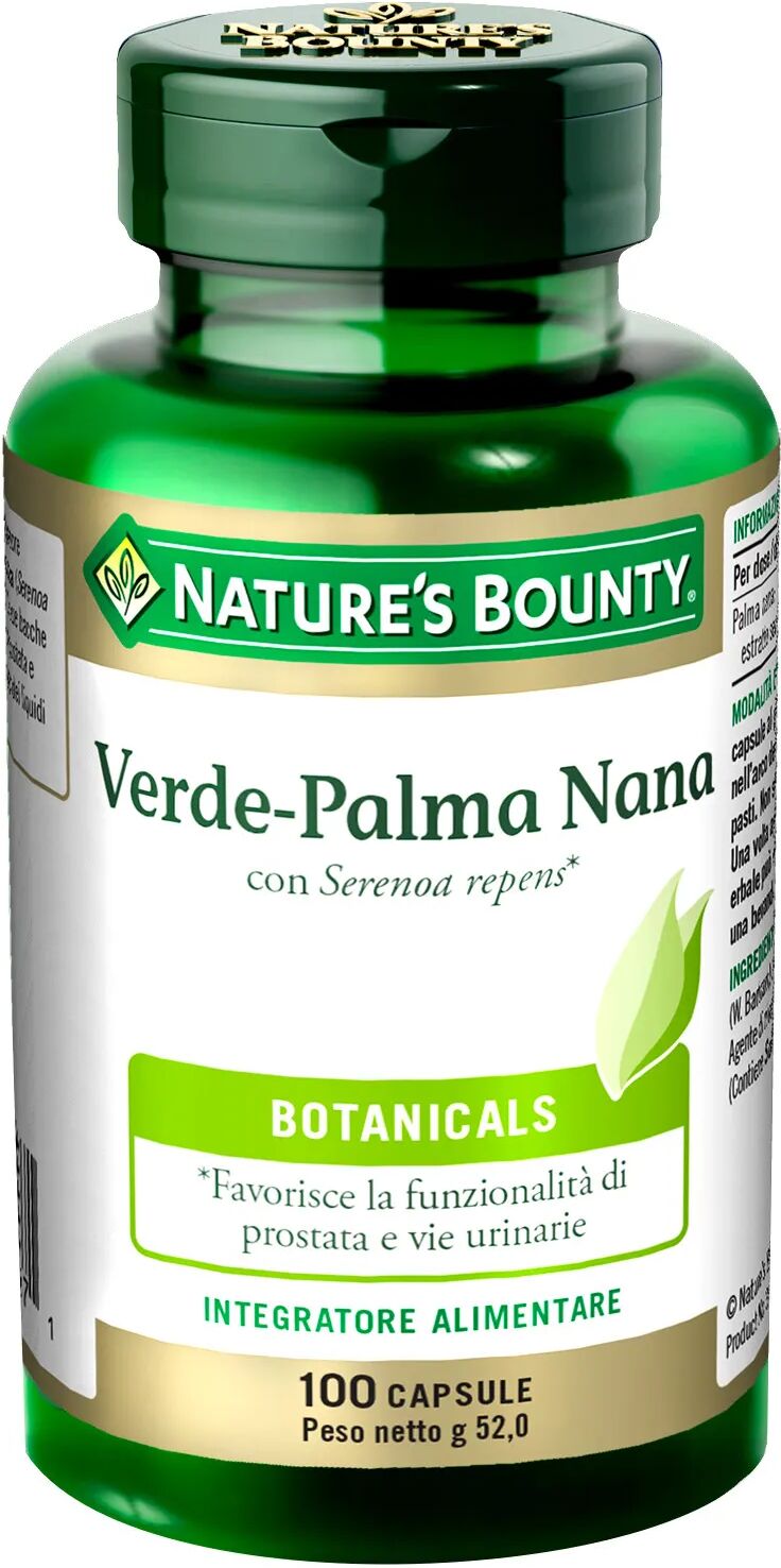 nature's bounty verde-palma nana integratore benessere prostata 100 capsule