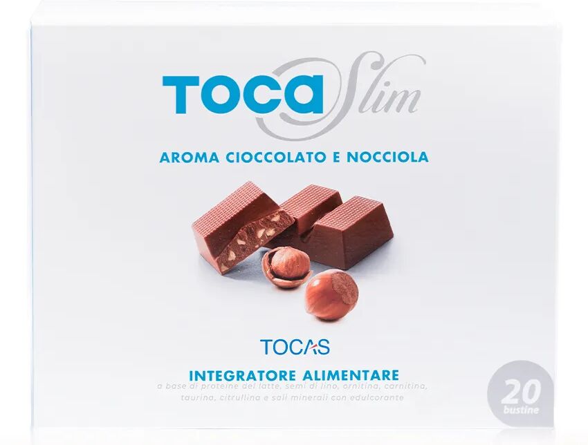 tocaslim cioccolato integratore proteine del siero del latte 20 bustine