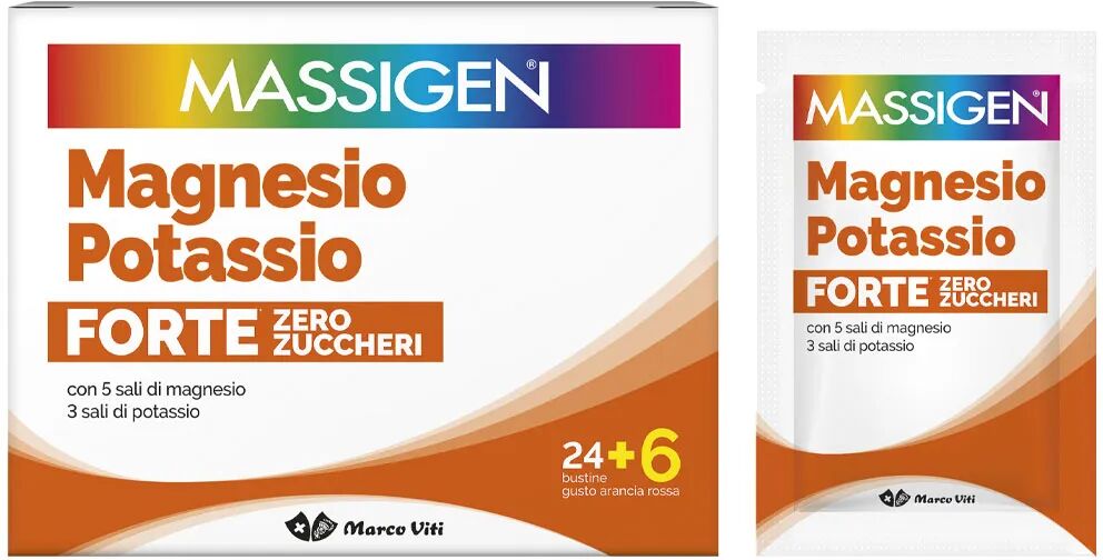 marco viti massigen magnesio e potassio forte zero zuccheri promo 24+6 bustine