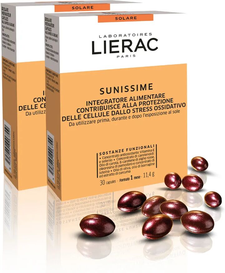 Lierac Sunissime Capsule Duo Integratore Alimentare Per Pelle Al Sole 60 Capsule