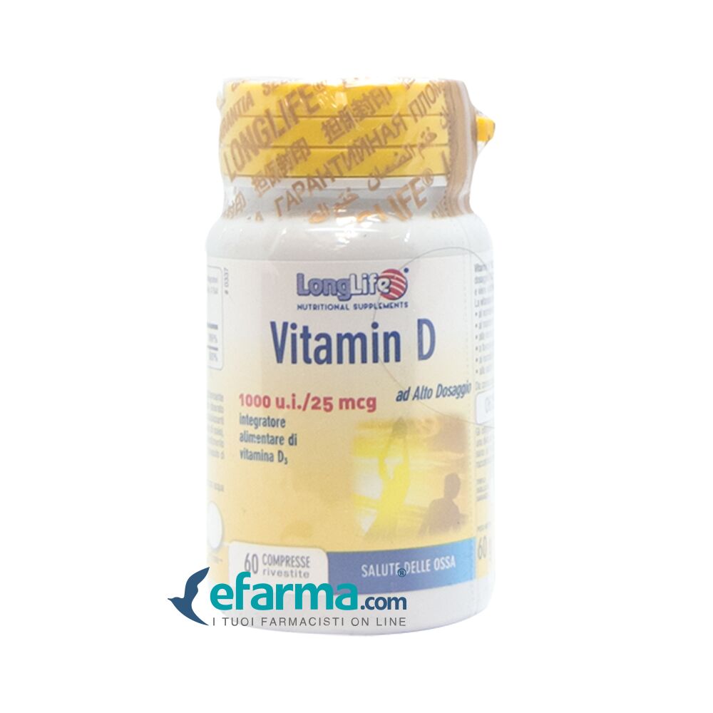 LongLife Vitamina D 1000 U.I. Integratore Ossa 60 Compresse