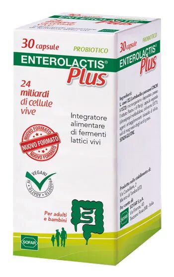 Enterolactis Plus Integratore Fermenti Lattici Vivi 30 Capsule