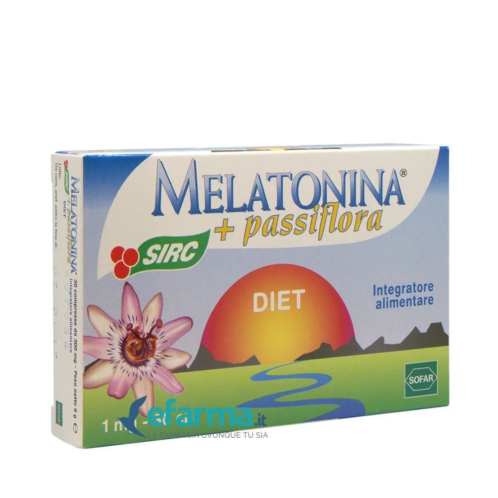 SOFAR Melatonina Diet+Passiflora Integratore Contro Insonnia 30 Compresse