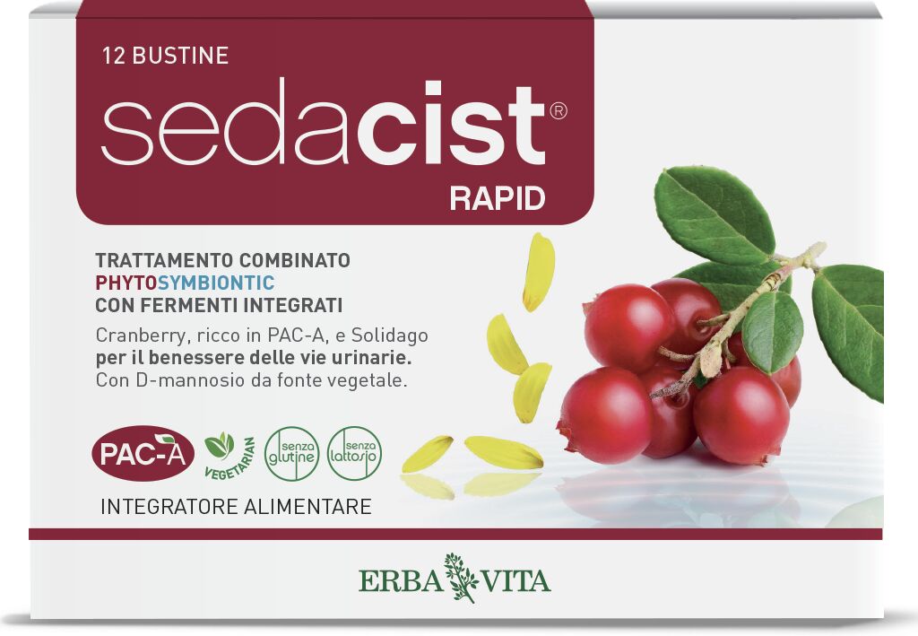 Erba Vita Sedacist Rapid Integratore Vie Urinarie 6+6 Bustine