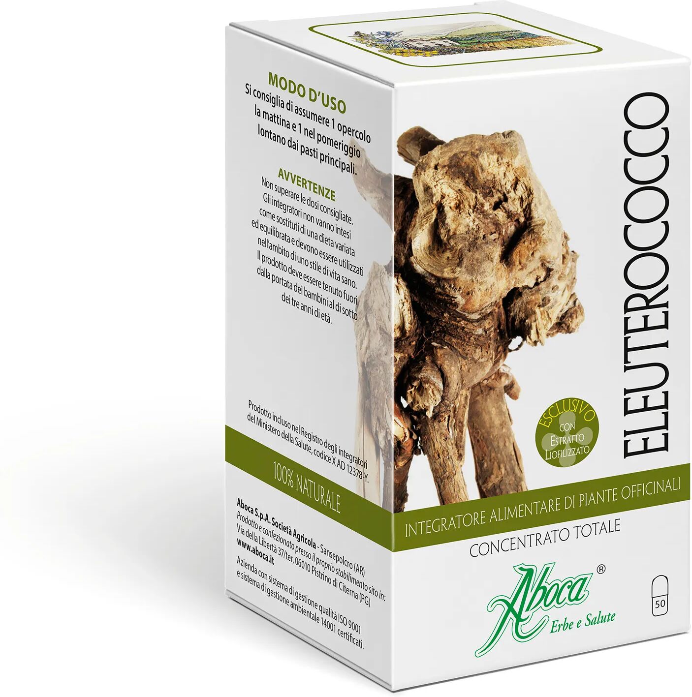 Aboca Eleuterococco Concentrato Totale Integratore Difese Immunitarie 50 Opercoli