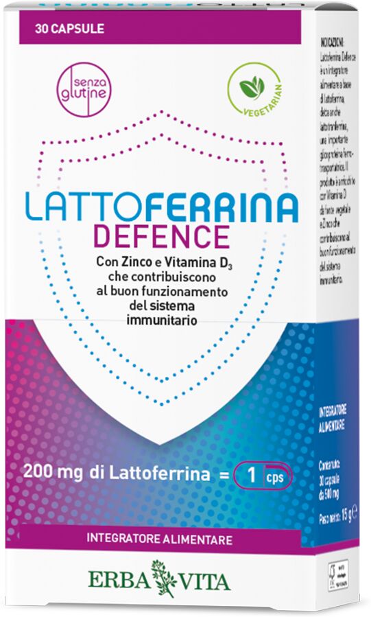 Erba Vita Lattoferrina Defence Integratore alimentare 30 Capsule