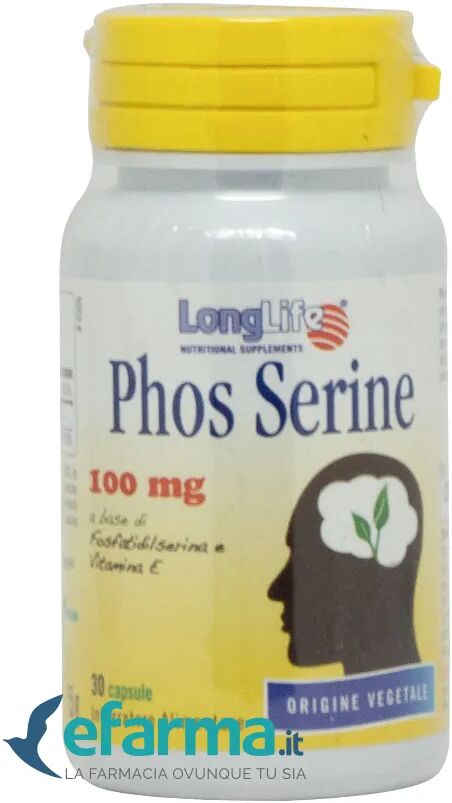 LongLife Long Life Phos Serine Integratore Fosfatidilserina 30 Capsule