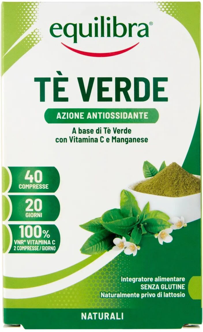 Equilibra Tè Verde Integratore Antiossidante Drenante 40 Compresse