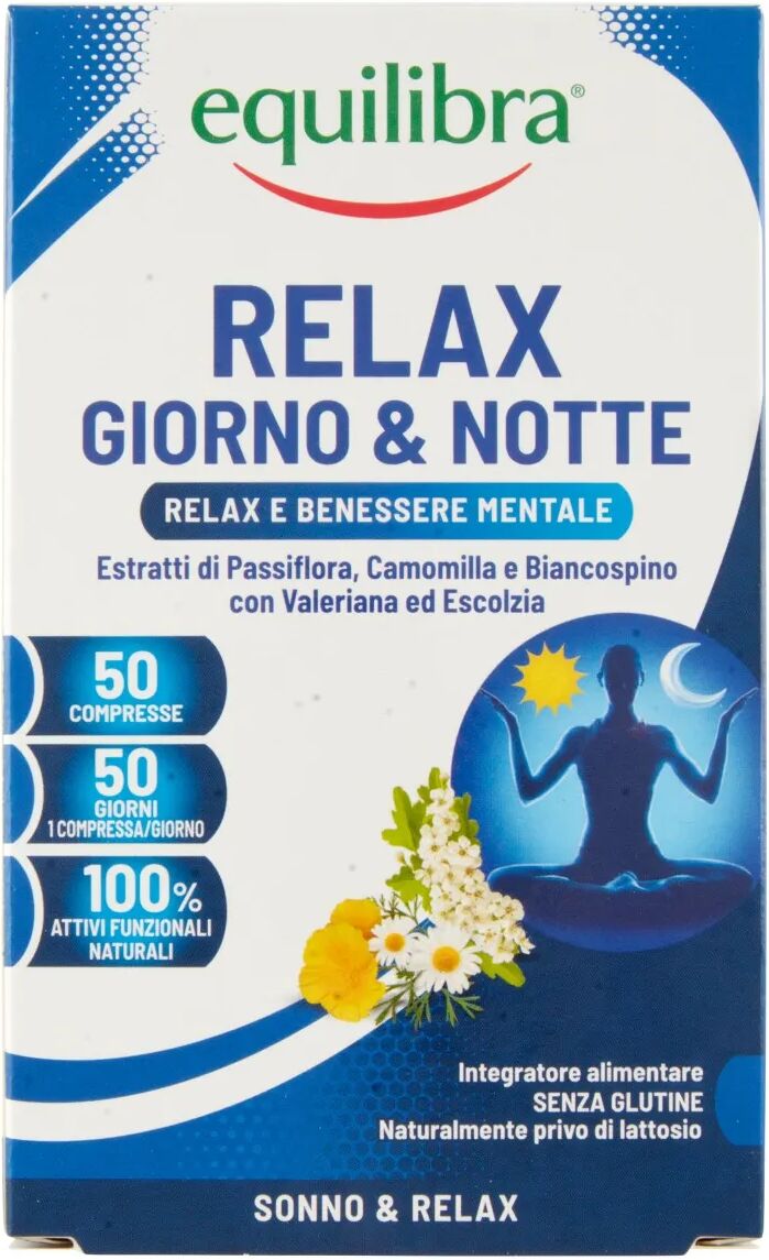 Equilibra Relax Giorno E Notte Integratore Per Il Sonno 50 Compresse