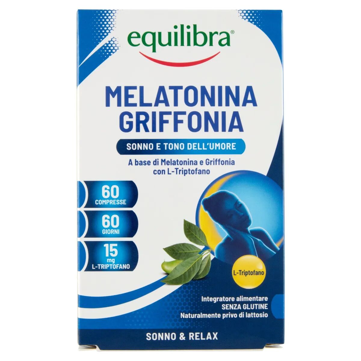 Equilibra Melatonina + Griffonia Integratore Rilassante 60 Compresse