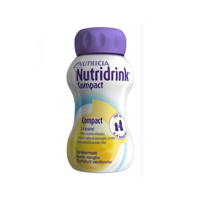 NUTRIDRINK Compact Integratore Nutrizionale Gusto Vaniglia 4x125 ml