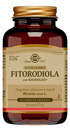 Solgar Fitorodiola Integratore Tonico Energetico 60 Capsule Vegetali