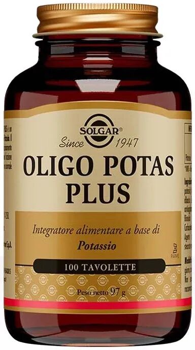 Solgar Oligo Potas Plus Integratore di Potassio 100 Tavolette