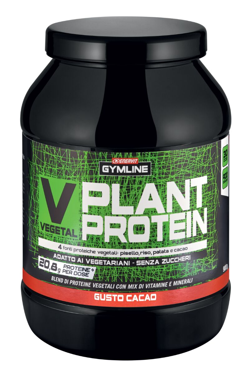 Enervit Gymline Muscle Vegetal Protein Gusto Cacao Integratore Proteine di Soia e Vitamina B6 800 g