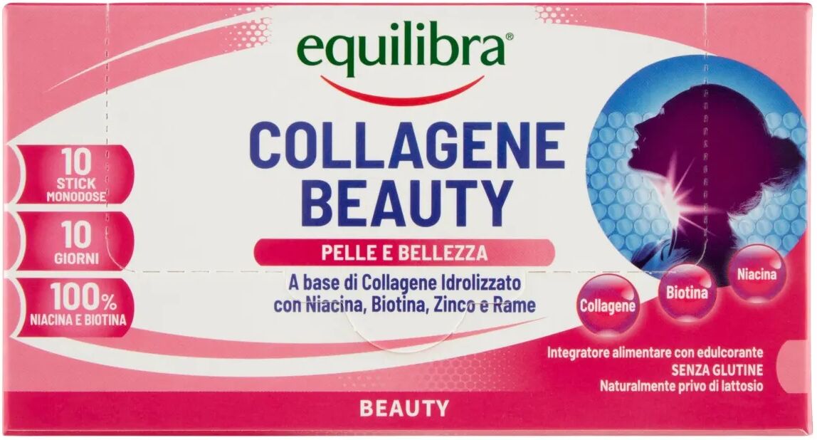 Equilibra Collagene Beauty Integratore Benessere della Pelle 10 Stick Pack