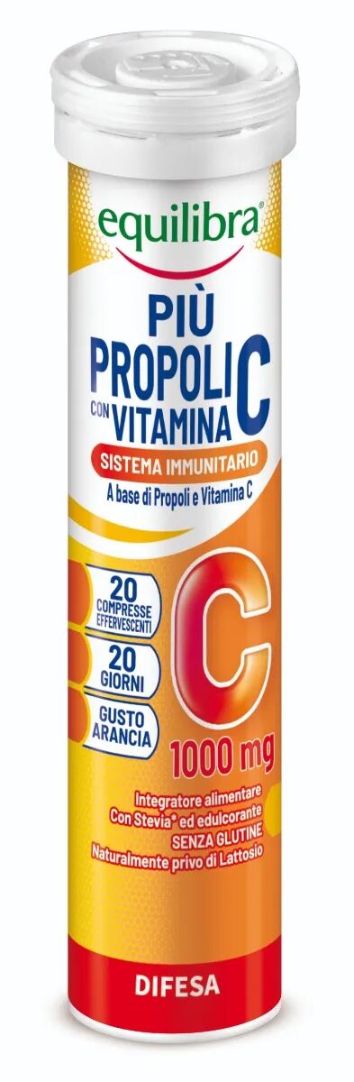 Equilibra Propoli con Vitamina C Integratore Gusto Arancia 20 Compresse 88 g