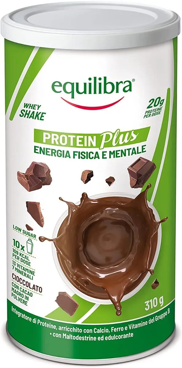 Equilibra Protein Plus Cioccolato Whey Shake per Energia Fisica e Mentale da 310 g