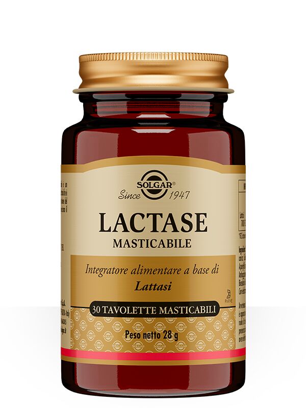 Solgar Lactase Masticabile Integratore Per Intolleranti al Latte 30 Tavolette