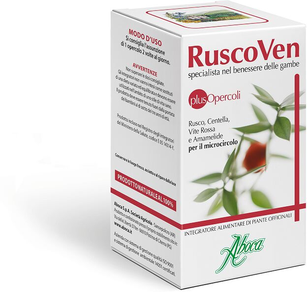 Aboca Ruscoven Plus Integratore Gambe Pesanti 50 Opercoli