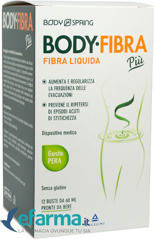 Body Spring BodyFibra Più Integratore Intestinale Gusto Pera 12 Bustine