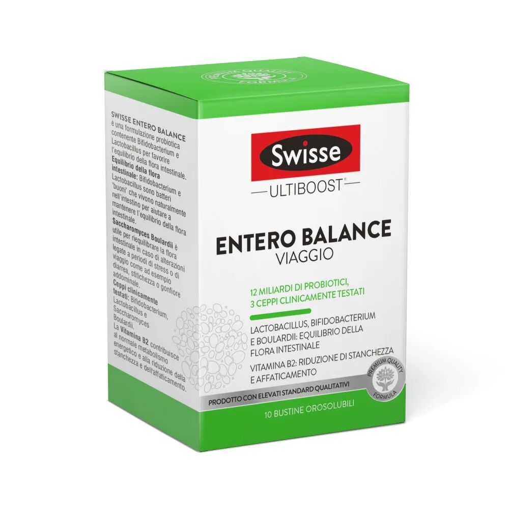 Swisse Entero Balance Viaggio Integratore Probiotici 10 Bustine