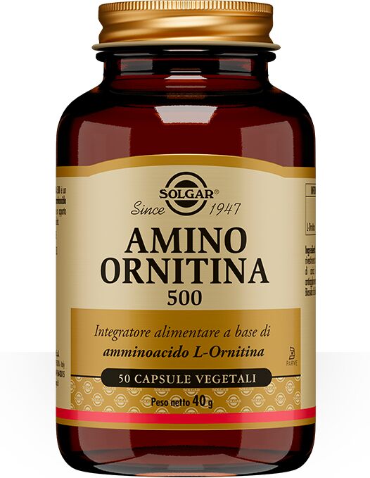 Solgar Amino Ornitina 500 Integratore Depurativo 50 Capsule Vegetali