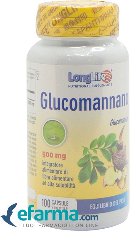 LongLife Glucomannano Integratore Dimagrante 100 Capsule