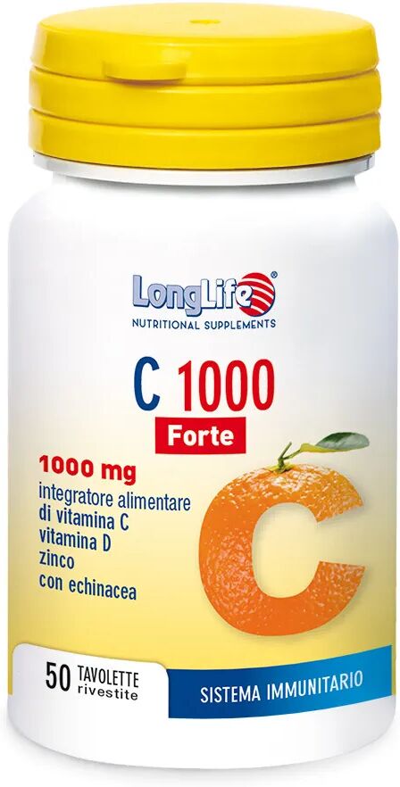 LongLife C 1000 Forte Integratore di Vitamina C 50 Tavolette