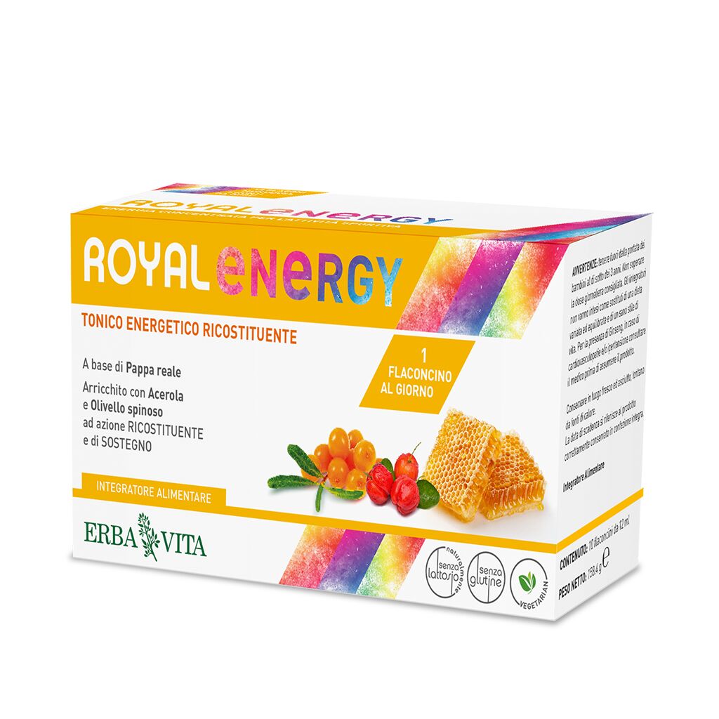 Erba Vita Royal Energy Integratore con Pappa Reale 10 Flaconcini