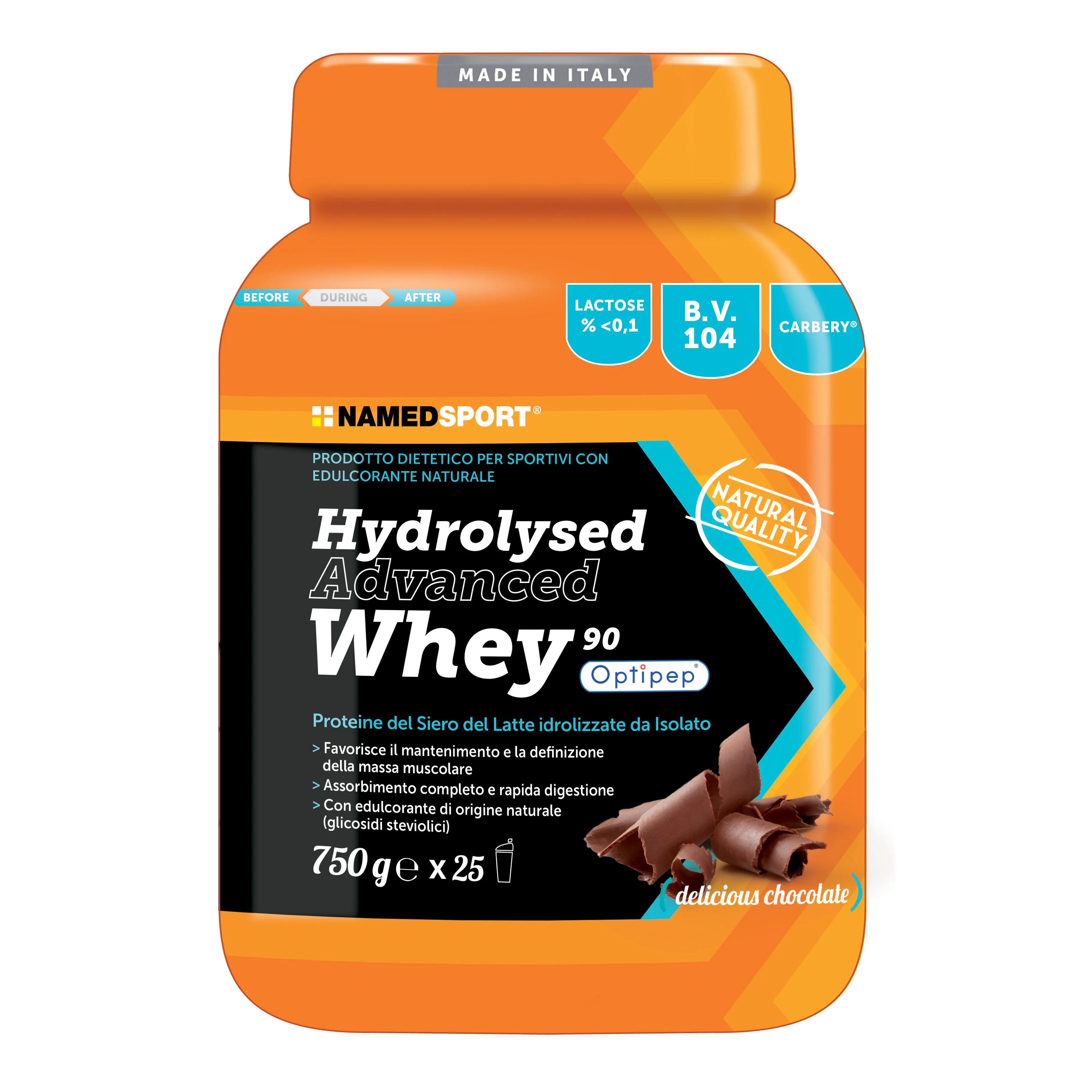 Named Sport Hydrolysed Advanced Whey Delicious Chocolate Integratore Proteico 750 g