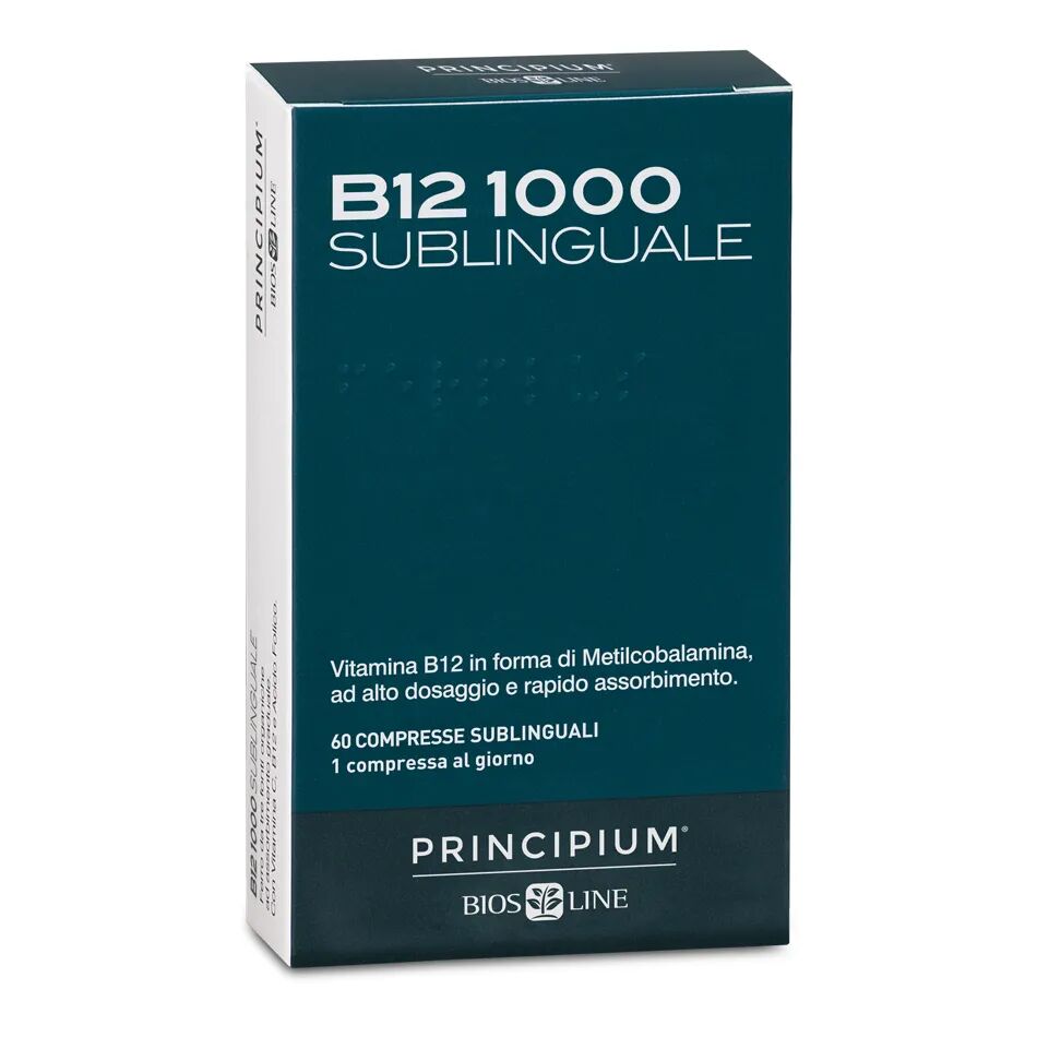 Bios Line Principium B12 1000 Sublinguale Integratore di Vitamina B12 60 Compresse