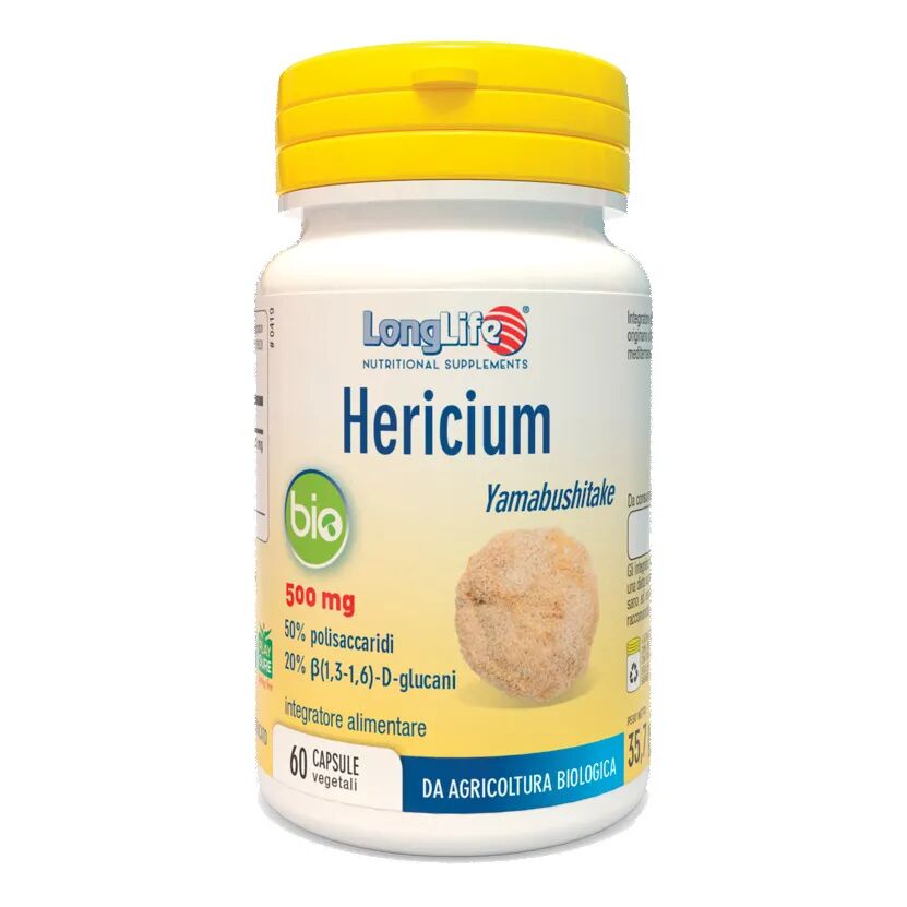 LongLife Hericium Bio Integratore Difese Immunitarie 60 Capsule