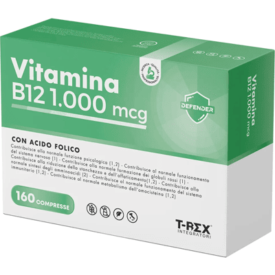 Mylab Nutrition T Rex Vitamina B12 Integratore Alimentare 1000mcg 160 Compresse Mylab Nutrition T Rex Vitamina B12 Integratore Alimentare 1000mcg 160 Compresse