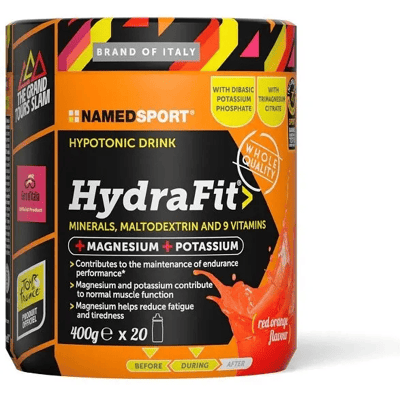 Named Sport Hydrafit - Polvere di bevanda elettrolitica - Gusto Arancia Named Sport Hydrafit - Polvere di bevanda elettrolitica - Gusto Arancia
