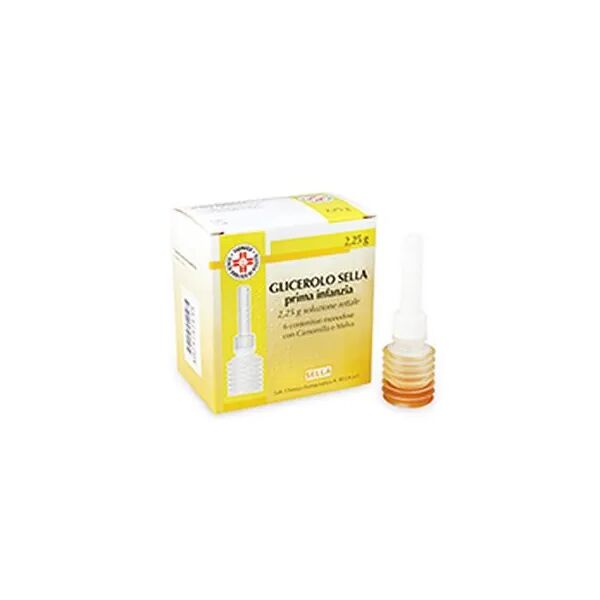 sella glicerolo prima infanzia 2,25g soluzione rettale 6 contenitori monodose con camomilla e malva