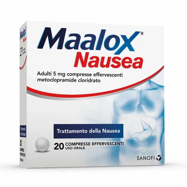 maalox nausea metoclopramide 5 mg 20 compresse effervescenti