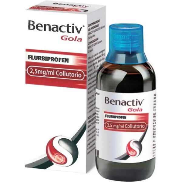 benactiv gola collutorio 2,5 mg/ml flurbiprofene 160 ml