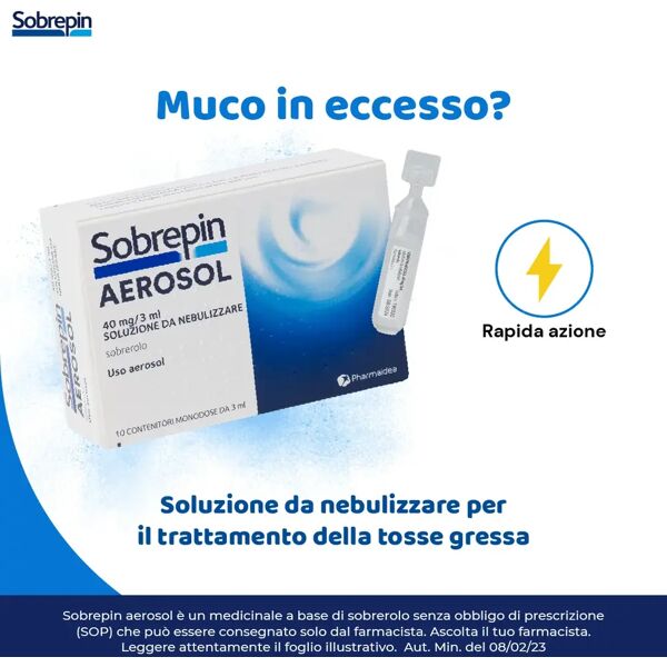 sobre pin aerosol soluzione da nebulizzare 40mg/3ml 10 flaconcini