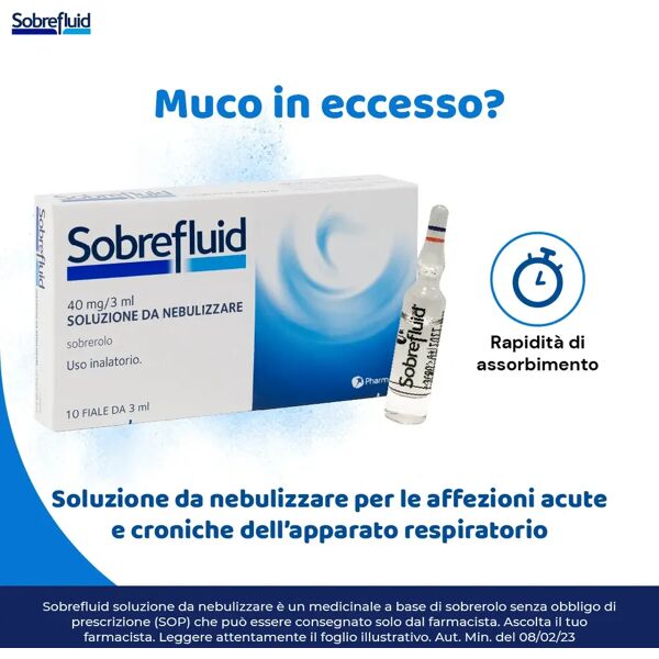 sobre fluid soluzione per aerosol da nebulizzatore 40 mg rolo 10 fiale 3 ml