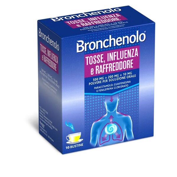 bronchenolo tosse influenza e raffreddore polvere per soluzione orale 10 bustine