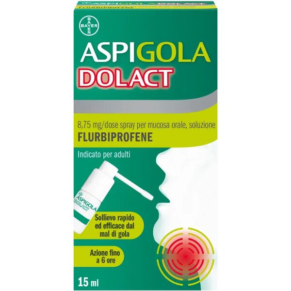 aspi gola dolact spray antinfiammatorio e antidolorifico per mal di gola forte flurbiprofene 15ml