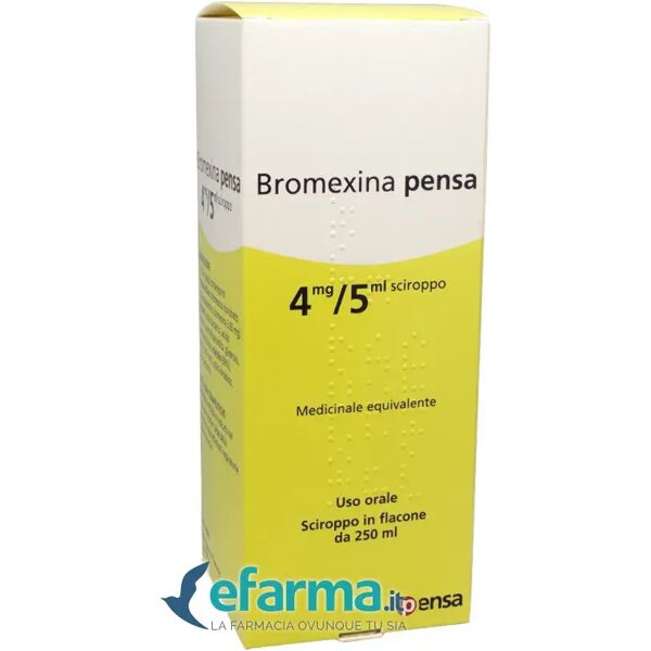 pensa pharma bromexina sciroppo 4 mg/5 ml tosse flacone 250 ml